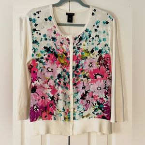 Ann Taylor Floral Sweater Size XL